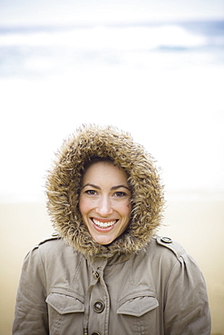 A woman at the beach