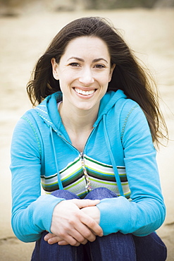 A woman at the beach