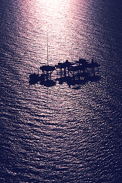 Oil rig platform in the Gulf of Mexico