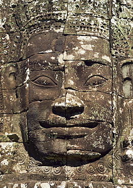 Detail at ancient Temple Angkor Thom Angkor Wat Bayon Cambodia