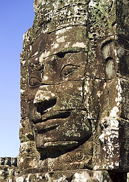 Detail at ancient Temple Angkor Thom Angkor Wat Bayon Cambodia