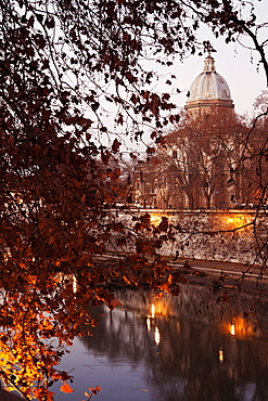 View over Tiber River in early morning