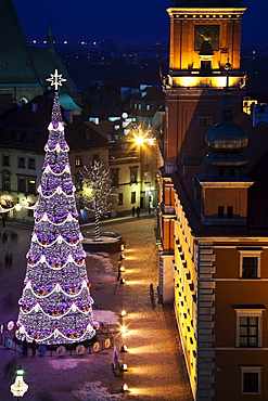 Castle Square, Royal Castle in Christmas time