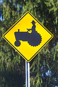 Tractor crossing sign