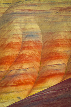 USA, Oregon, Mitchell, Painted Hills, Close-up of geological patter