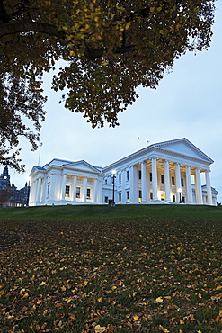 Facade of State Capitol Building, Richmond, Virginia