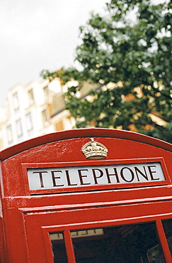 Telephone booth in London England