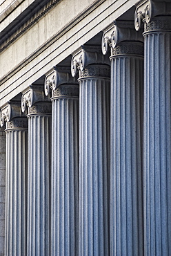 Concrete columns on building