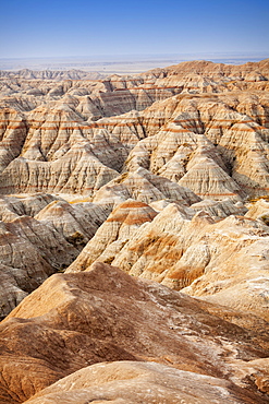 Beautiful "striped" rock formation, USA, South Dakota, Badlands National Park