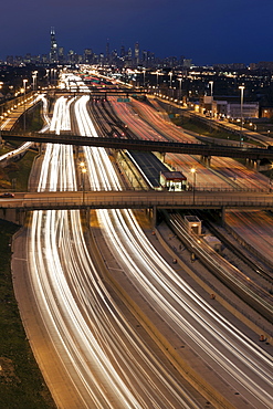 Light trail, Chicago, Illinois