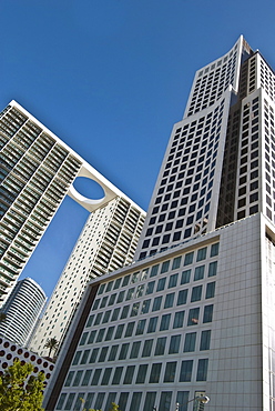Low angle view of 500 brickell towers, Miami, Florida