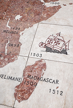 Close up of map, Lisbon, Portugal