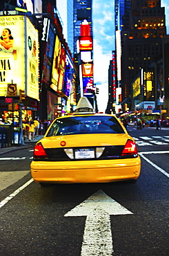 Times Square New York City at dusk