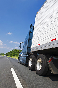 Transport truck on highway