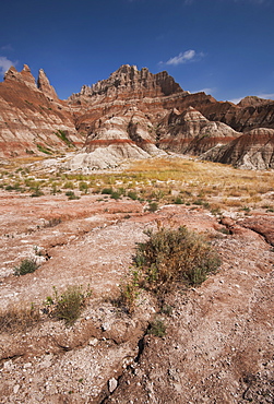 USA, South Dakota, Mountains in Badlands National Park