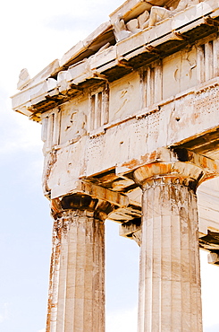 Greece, Athens, Acropolis, Doric columns of Parthenon