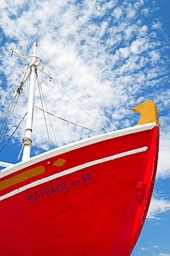 Greece, Cyclades Islands, Mykonos, Fishing boat