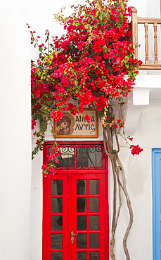 Greece, Cyclades Islands, Mykonos, Traditional building exterior