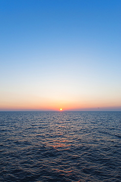 Aegean Sea horizon at sunset