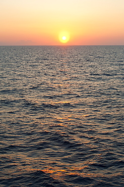 Aegean Sea horizon at sunset