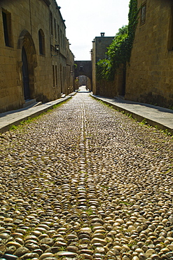 Greece, Rhodes, Medieval street in old town