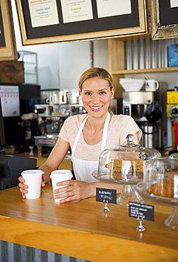 Female cafe owner