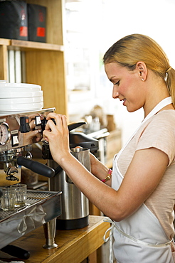 Female cafe owner