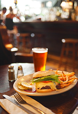 Lunch on diner table