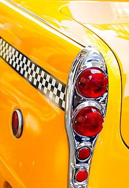 USA, New York State, New York City, Close-up of antique taxi