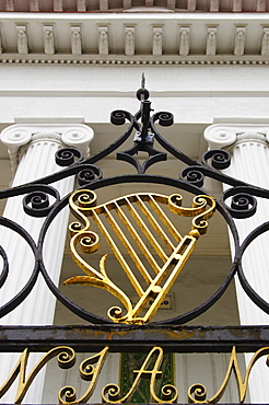 USA, South Carolina, Charleston, Detail of ornate iron gate