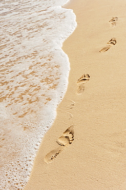 Footprints on beach