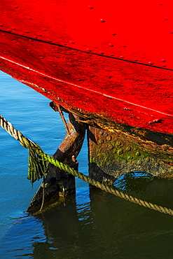 Detail of red tugboat