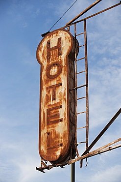 Rusty hotel sign, New York City