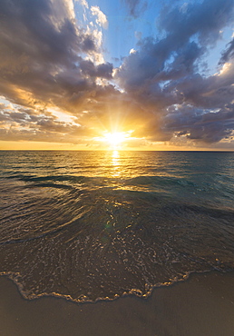 Sun setting over sea, Jamaica