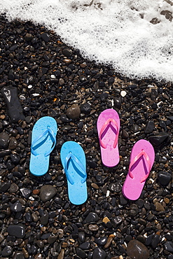 Oregon, Florence, Flip-flops on sea shore