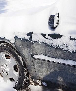 Car covered in snow