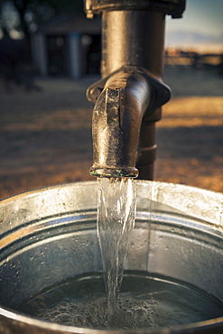 Water pouring from pump