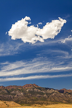 Desert landscape under blue sky, Utah