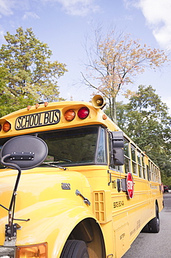 Close up of school bus