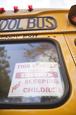 Close up of school bus