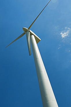 Low angle view of wind turbine