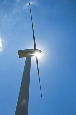 Low angle view of wind turbine
