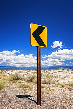 Arrow sign in desert, Utah