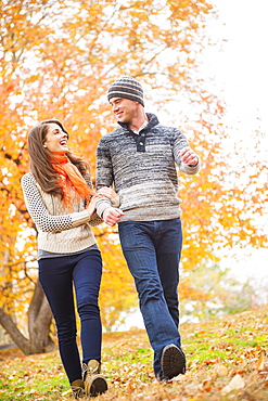 Couple in Central Park, USA, New York State, New York City