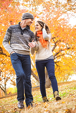 Couple in Central Park, USA, New York State, New York City