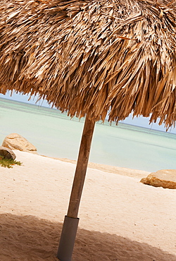 Aruba, palapa on beach