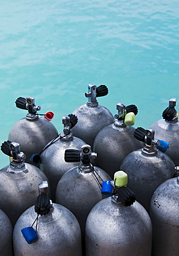 Oxygen tanks with water