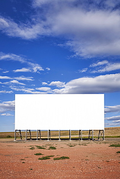 Blank billboard in the middle of nowhere, USA, South Dakota