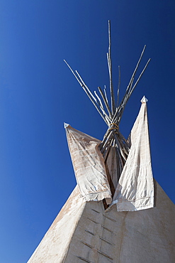 Low angle view of teepee, Black Hills, South Dakota