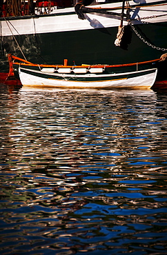 Small boat and water ripples, USA, Maine, Camden